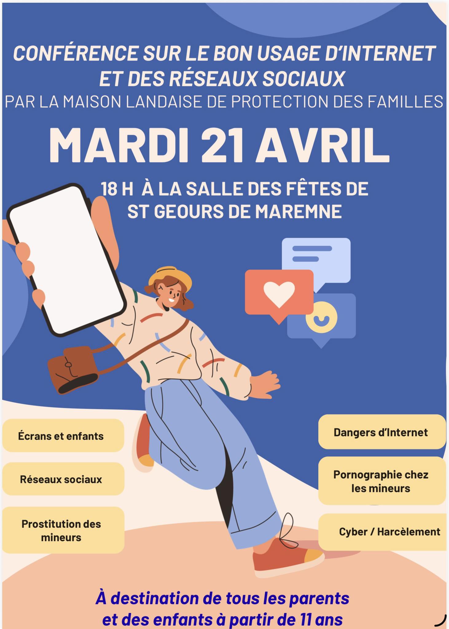 conférence sur le bon usage d'internet et des réseaux sociaux