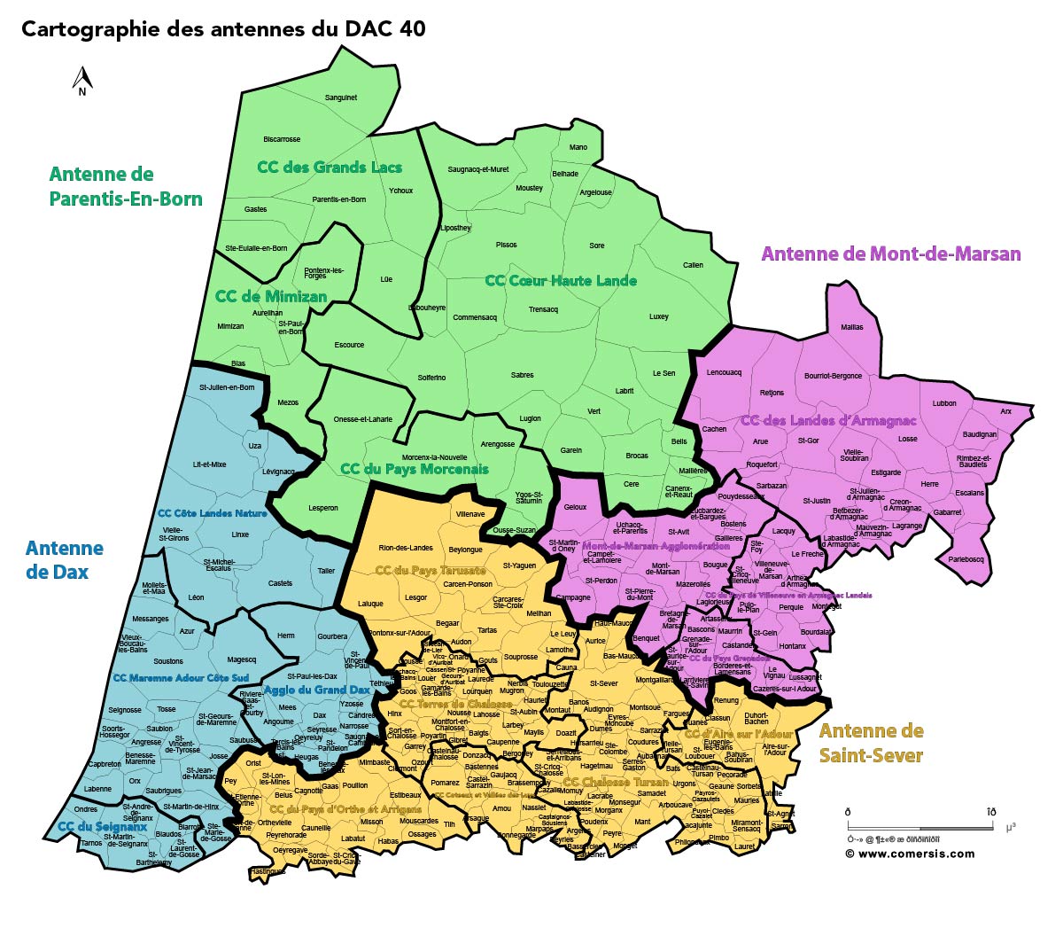 carte des secteurs par antenne
