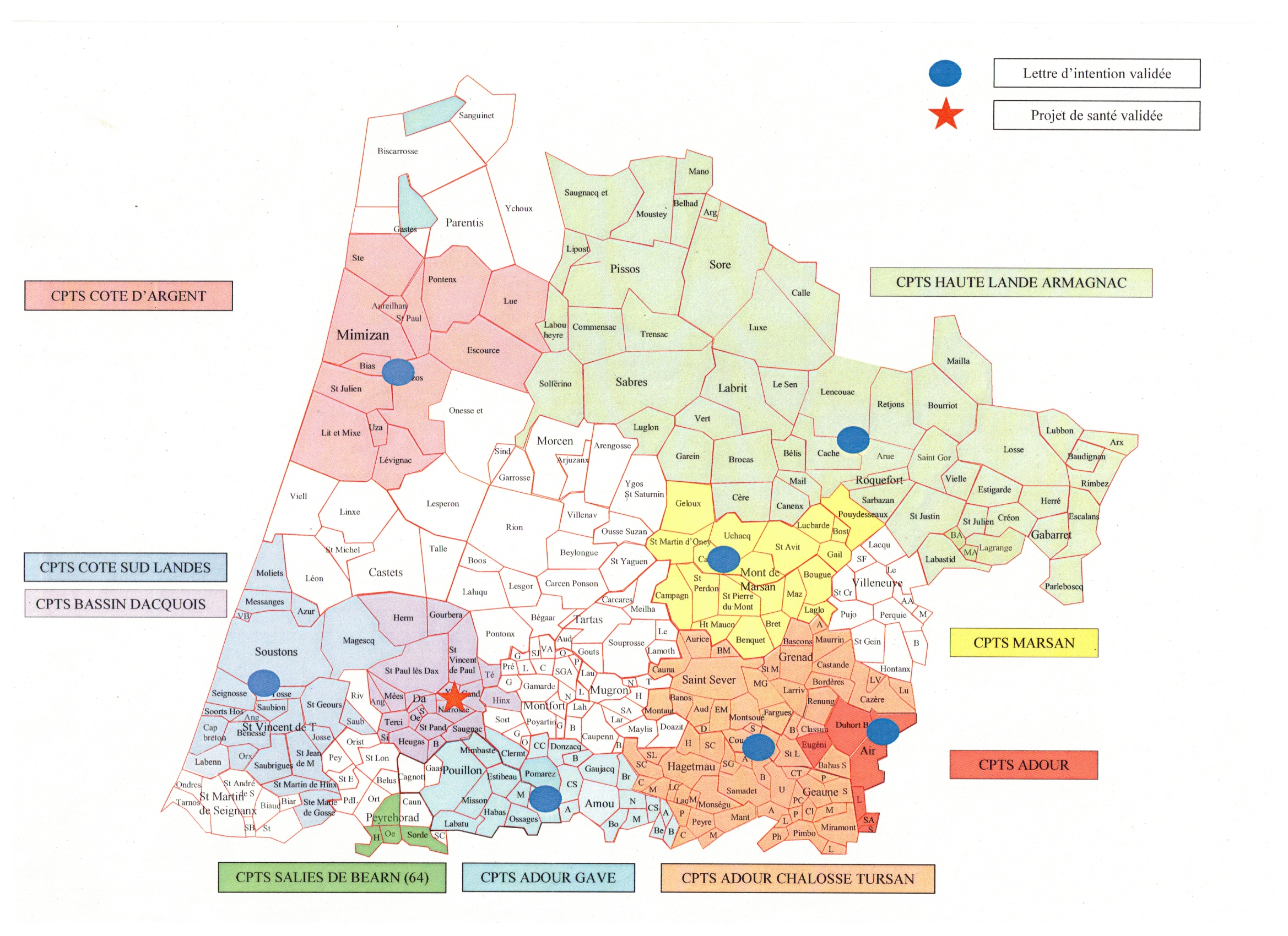 Cartographie CPTS Landes