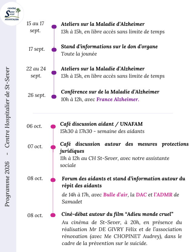 programme actions ch saint sever